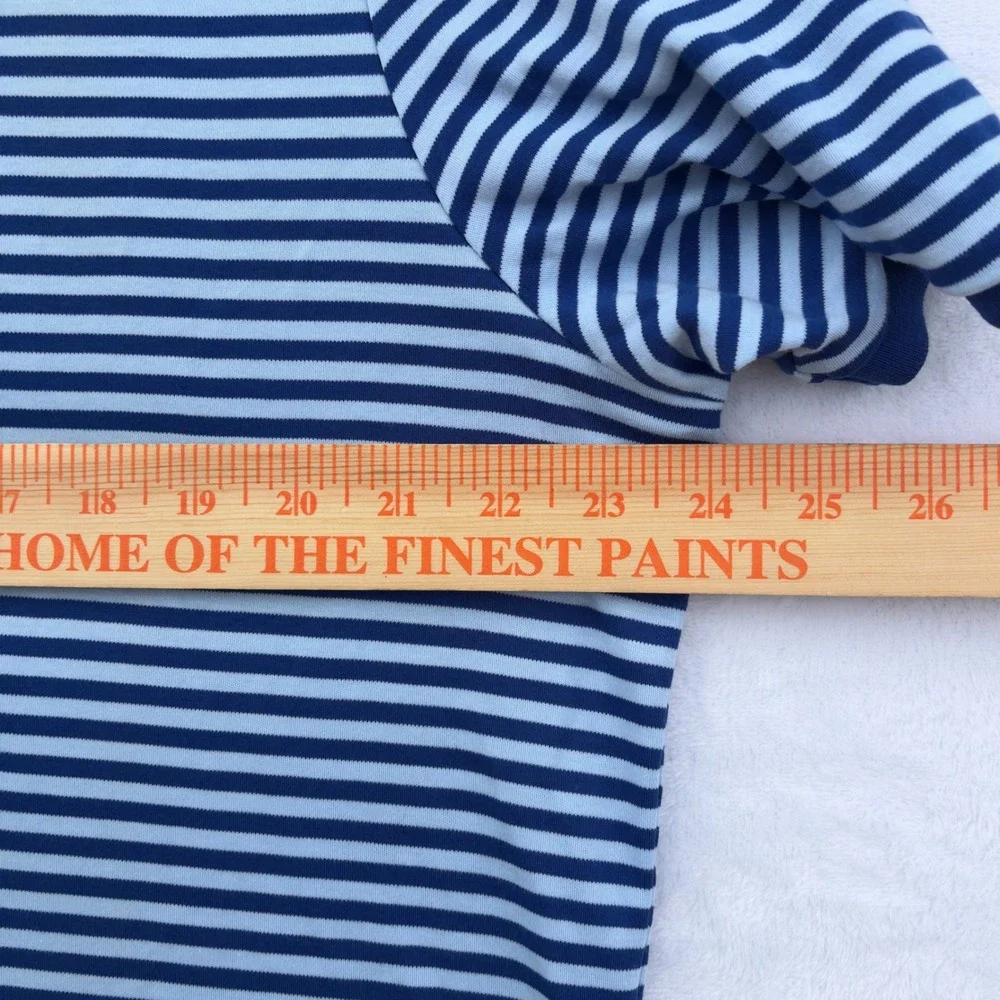 Polo Ralph Lauren Pique Polo‎ Shirt Mens L Blue Striped Classic Fit Short Sleeve